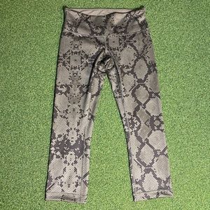 Lululemon Wunder Under Snakeskin Crop Leggings